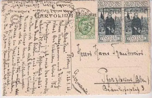 AK Firenze - Palazzo Vecchio, ca. 1927, L. Tilli, Postkarte, gelaufen, gebraucht