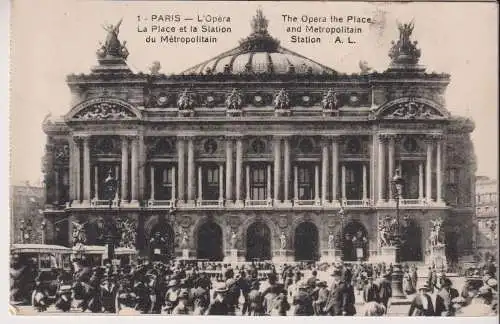 AK Paris - L'Opera. La Place et la Station du Metropolitain, A Leconte