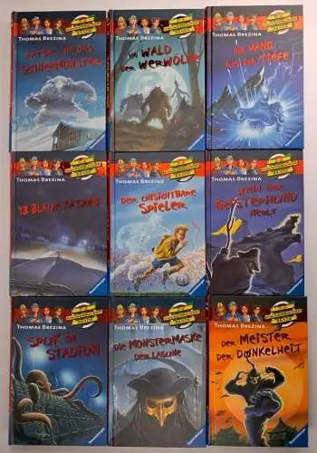 9 Bücher Die Knickebockerbande, Nr. 1, 36, 41, 42 48, 61, 63, 65, 6, Th. Brezina