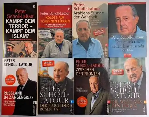 8 Bücher Peter Scholl-Latour: Fluch, Russland, Arabien, Islam, Koloss, Terror