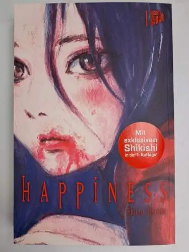 Manga: Happiness 1-5, Shuzo Oshimi, Manga Cult, mit 2 Shikishis, wie neu