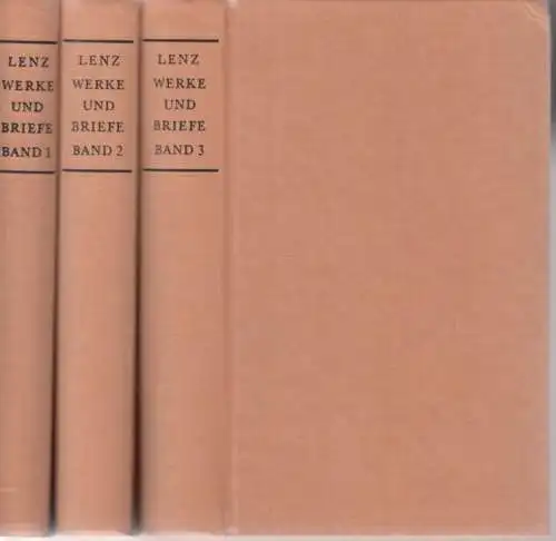 Buch: Werke und Briefe in drei Bänden, Lenz, Jakob Michael Reinhold. 3 Bände