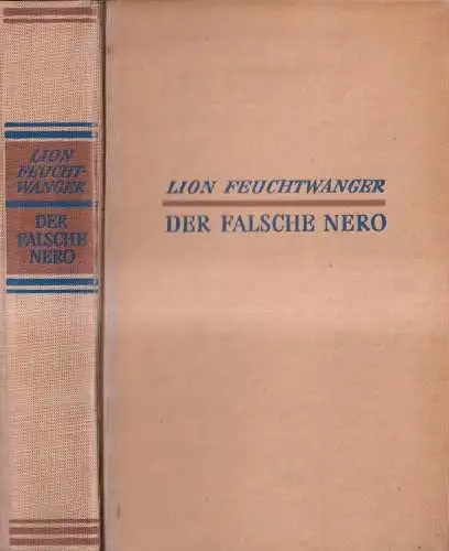 Buch: Der falsche Nero, Roman, Feuchtwanger, Lion. 1947, Aufbau-Verlag