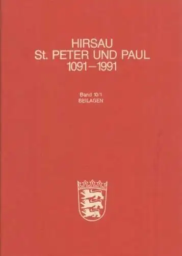 Buch: Hirsau St. Peter und Paul, ohne Verlag, Band 10/1, Beilagen