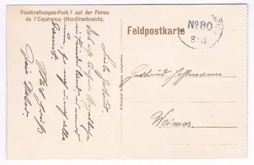AK Die Kegelbahn. Postkarte, gebraucht, gut, Feldpost, gelaufen