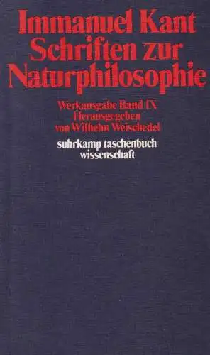 Buch: Schriften zur Naturphilosophie, Kant, Immanuel, 1980, Suhrkamp