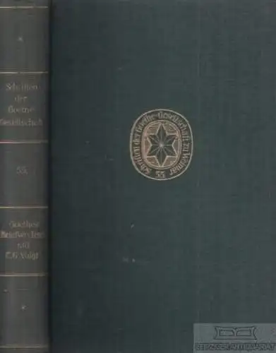 Buch: Goethes Briefwechsel mit Christian Gottlob Voigt. Band III, Tümmler, Hans