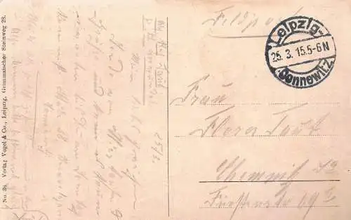 AK Leipzig. Englische Feld-Geschütze. ca. 1915, Postkarte. No. 36, 1915