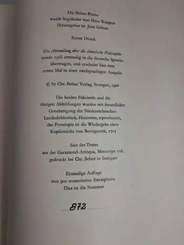 Buch: Zwei Briefe über das binäre Zahlensystem und ... Leibniz, Belser-Presse