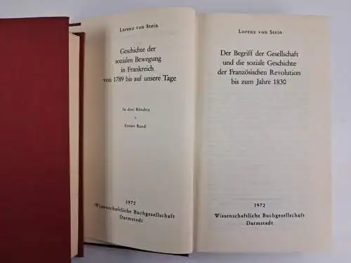 Buch: Geschichte der sozialen Bewegung in Frankreich 1-3, Lorenz von Stein, WBG