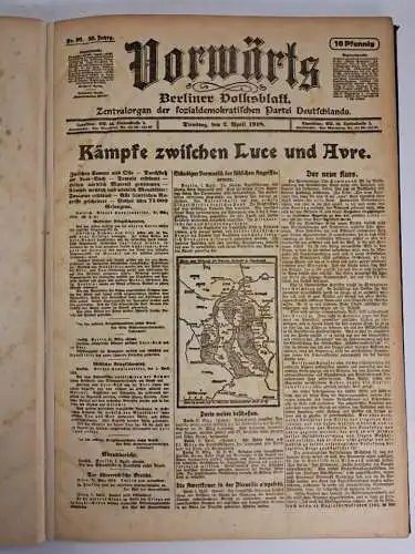 Vorwärts. Berliner Volksblatt, 35. Jahrgang 1918, Nr. 90-118, unvollständig
