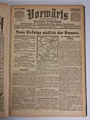 Vorwärts. Berliner Volksblatt, 35. Jahrgang 1918, Nr. 90-118, unvollständig