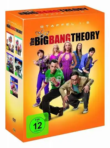 5 DVD-Boxen: The Big Bang Theory. Staffel 1-85, Jim Parsons, Kaley Cuoco, Serie
