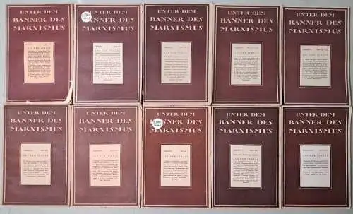 10 Hefte Unter dem Banner des Marxismus Jahrgänge I-VI 1925-1932, Willi Schulz
