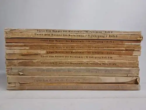 10 Hefte Unter dem Banner des Marxismus Jahrgänge I-VI 1925-1932, Willi Schulz