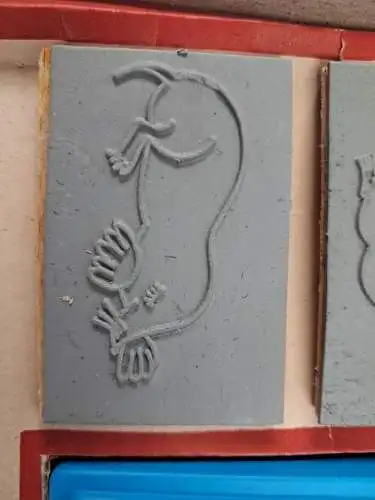 Stempelset Famos No. 575, 4 Tierstempel mit Stempelkissen