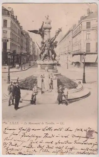 AK Lille - Le Monument de Testelin, Postkarte, gelaufen, gebraucht, gut