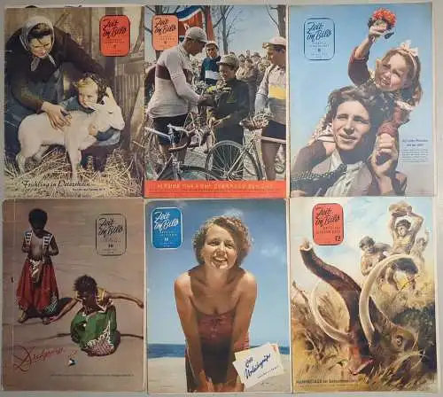6 Hefte Zeitschrift- ZB- Zeit im Bild Nr. 7-12/1953, Aktuelle Illustrierte