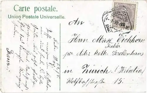 AK Lisboa. Torre de Belem. ca. 1898, Postkarte. Ca. 1898, gebraucht, gut