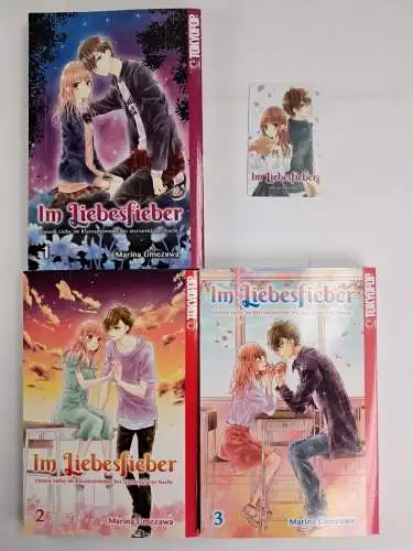 Manga: Im Liebesfieber 1-3, Marina Umezawa, Tokyopop, mit ShoCo Card, wie neu
