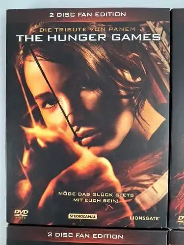 4 DVDs Die Tribute von Panem: The Hunger Games, Catching Fire, Mockingjay