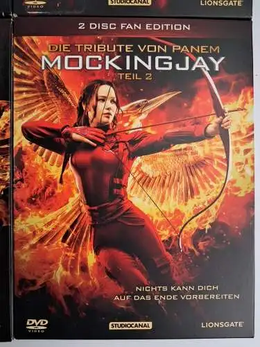 4 DVDs Die Tribute von Panem: The Hunger Games, Catching Fire, Mockingjay