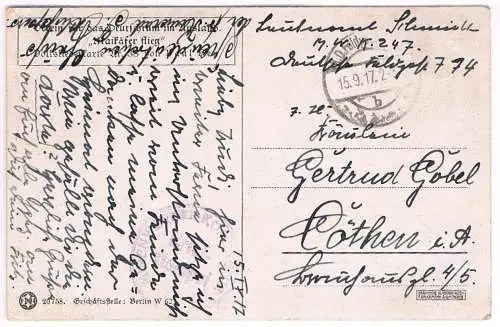 AK Maikäfer flieg - Dein Vater ist im Krieg! Postkarte, ca. 1917, gebraucht, gut