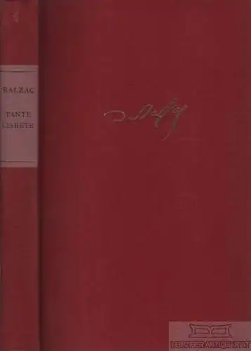 Buch: Tante Lisbeth, Balzac, Honore de. Die menschliche Komödie, 1959, Roman