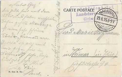 AK Maubeuge. le Theatre. ca. 1915, Postkarte. Ca. 1915, gebraucht, gut