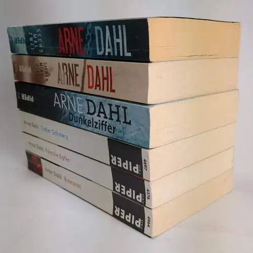 6 Bücher Arne Dahl: Opfer, Schmerz, Rosenrot, Dunkelziffer, Sieben minus eins...