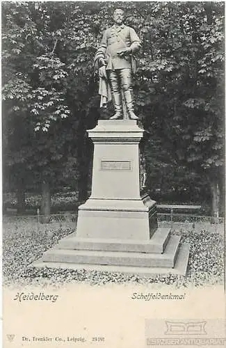 AK Heidelberg. Scheffeldenkmal. ca. 1913, Postkarte. Serien Nr, ca. 1913