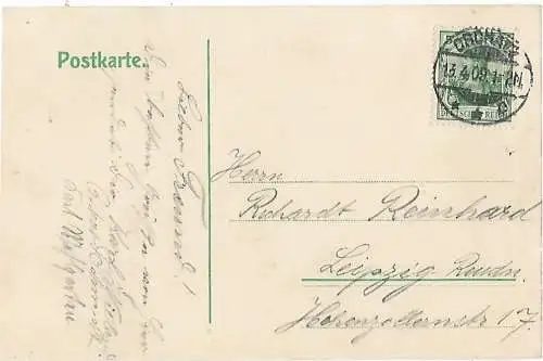 AK Aussichtsturm auf dem Collmberg bei Oschatz. ca. 1909, Postkarte. Serien Nr
