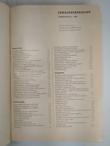 12 Hefte Graphik 11. Jahrgang 1958 Heft 1-12 (komplett), Karl Thiemig Verlag