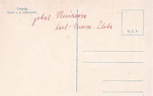 AK Leipzig. Partie a. d. Universität, Postkarte, gebraucht, gut 276024