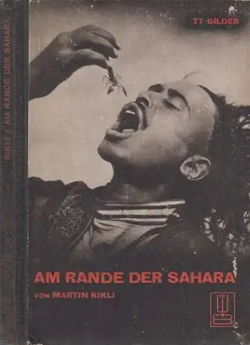 Buch: Am Rande der Sahara, Martin Rikli, Reimar Hobbing Verlag, gebraucht, gut
