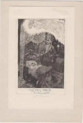 Grafik, Ferdinand Staeger, Kunstgrafik, Buch, gut erhalten, Soldat, Radierung