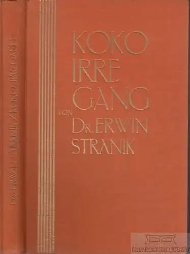 Buch: Koko Irregang, Stranik, Erwin. 1926, AVA Allgemeine Verlagsanstalt, Roman