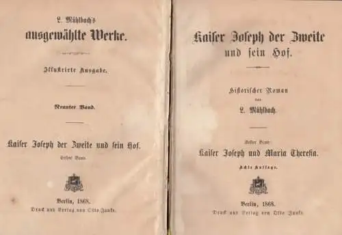 Buch: Kaiser Joseph der Zweite und sein Hof, Mühlbach, L. 1868, gebraucht 275806