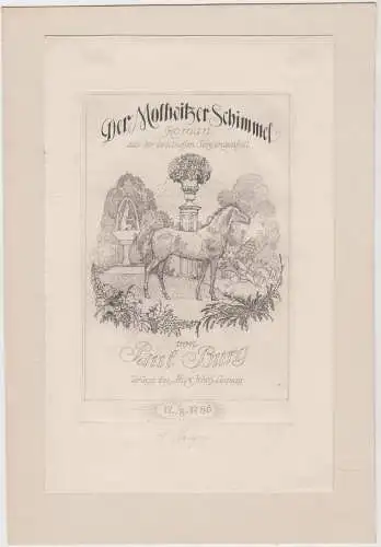 Titelblatt: Der Mollwitzer Schimmel, Ferdinand Staeger, Roman, Paul Burg, Grafik