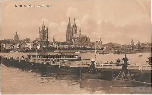 AK Köln a. Rh. Totalansicht ca. 1909, Postkarte. Serien Nr, ca. 1909