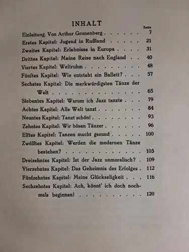 Buch: Tanzende Füße, Der Weg meines Lebens, Anna Pawlowa, 1928, Reißner Verlag