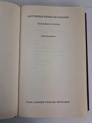 Buch: Gesammelte Werke, Lessing, Gottholm Ephraim. 2 Bände, 1959, gebraucht, gut