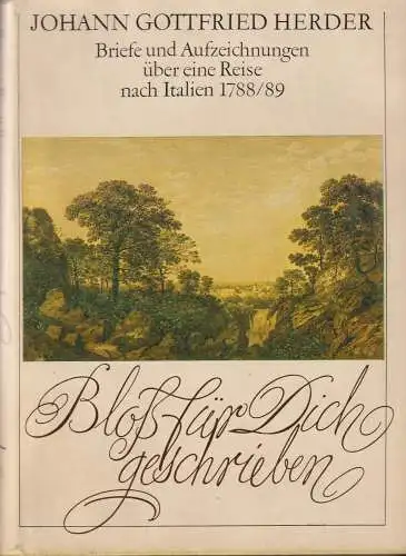Buch: Bloß für Dich geschrieben, Herder, Johann Gottfried. 1980, gebraucht, gut