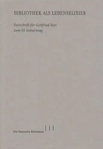 Buch: Bibliothek als Lebenselexier, Jacobi, Johannes / Tröger, Erika. 1996