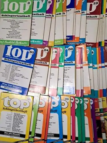 146 Hefte Top Schlagertextheft (mit Star-Lexikon), Nr. 3-Nr. 1/90, unvollständig