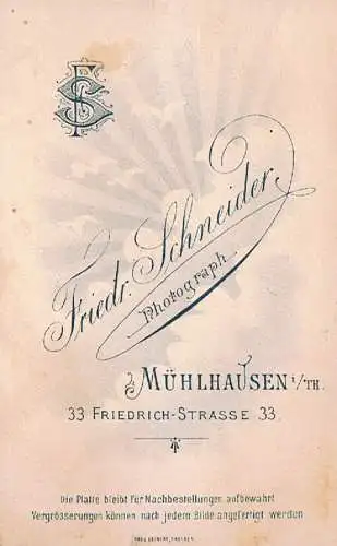Fotografie Schneider, Mühlhausen - Portrait Junges Fräulein, Fotografie