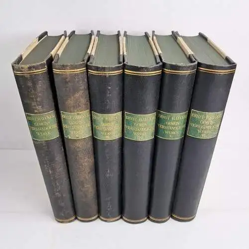 Buch: Ernst Haeckel -Gemeinverständliche Werke I-VI, 1924, Kröner, 6 Bände