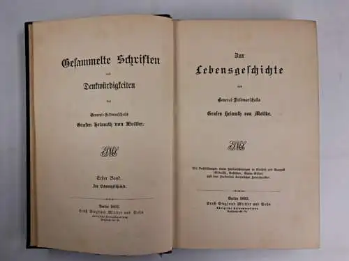 Buch: Graf Helmuth von Moltke - Gesammelte Schriften und Denkwürdigkeiten I-VI