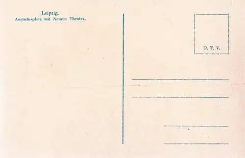AK Leipzig. Augustusplatz mit Neuem Theater, Postkarte, gebraucht, gut