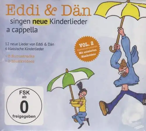 CD: Eddi und Dän Singen neue Kinderlieder a Cappella. Wise Guys Verlag, wie neu